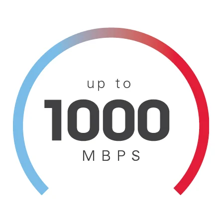 Up to 1000 Mbps